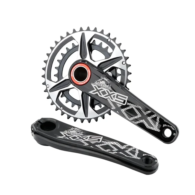 Snail bicycle crankset Dual disc integrated faster, black and silver color matching brighter bicycle crank chainwheel