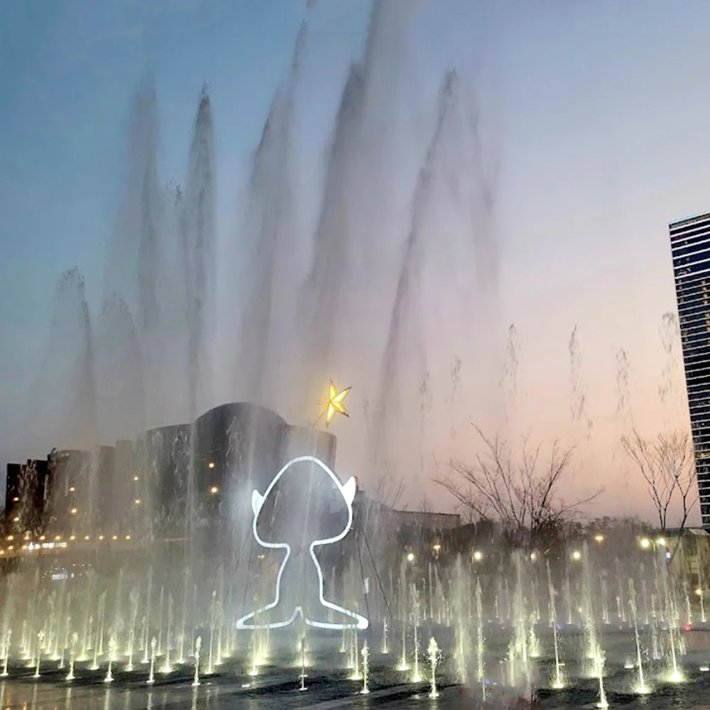 AWS Attractive Outdoor Dancing Dry Floor Fountain Dry Floor Dancing Fountain Equipment