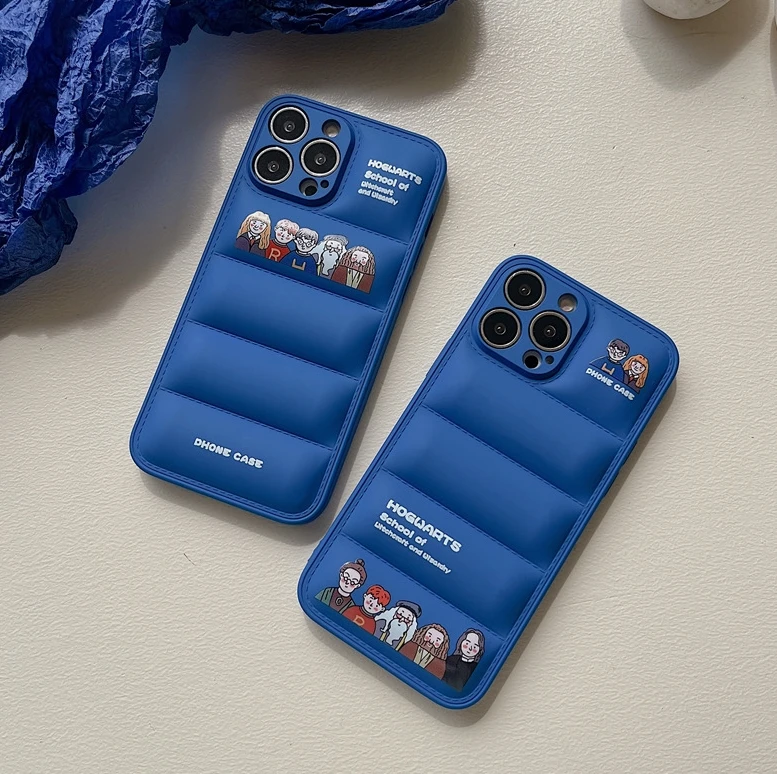 Wholesale luxury marble 3d sublimation phone cover fashion blue Couple INS Style case 3D Cotton Phone Case