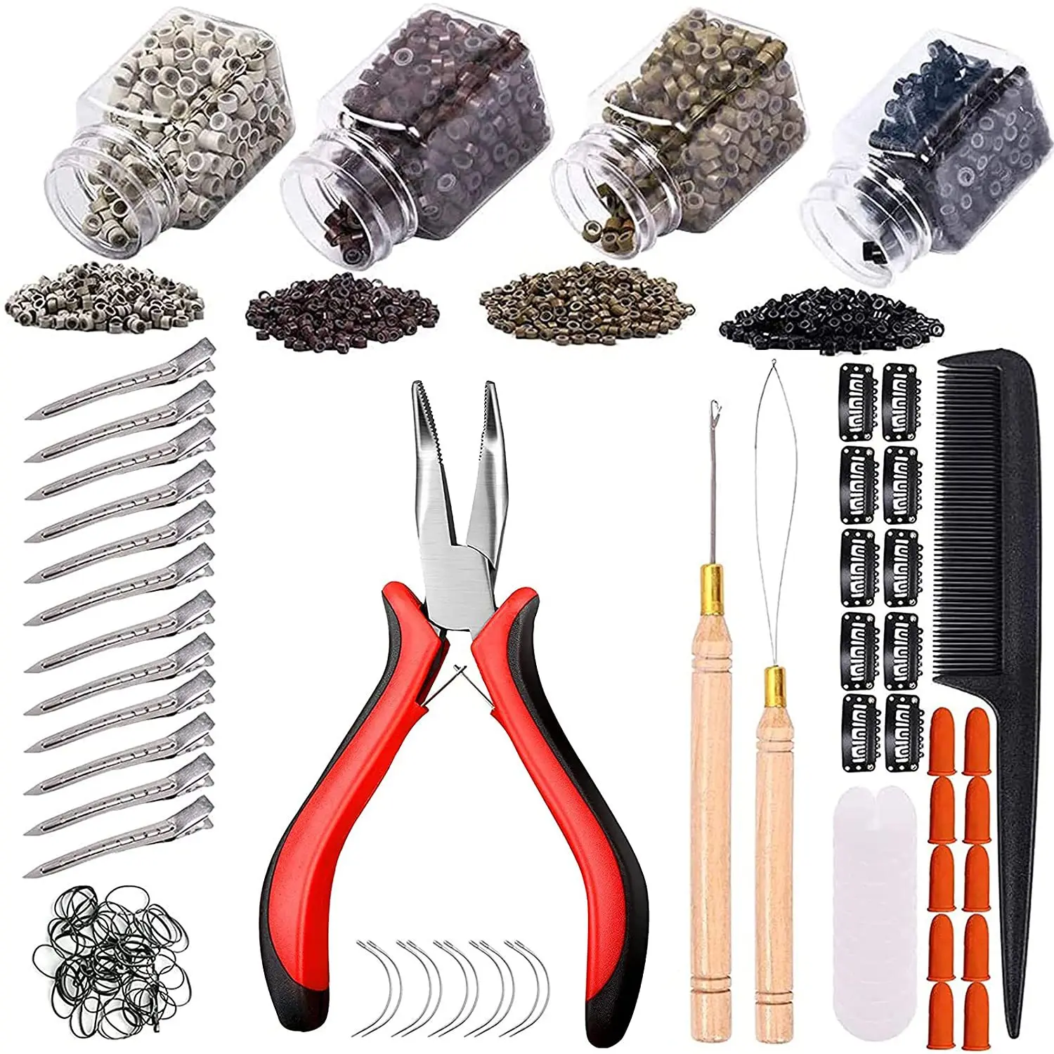 Wholesale Natural Hair Extension Beads Tools Microlink Copper Tubes Itip Nano Micro Silicone Hair Beads For Hair Extensions