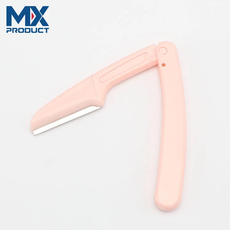 Оптовая продажа, складной нож для красоты и стрижки бровей, нож для бритья с защитой от царапин