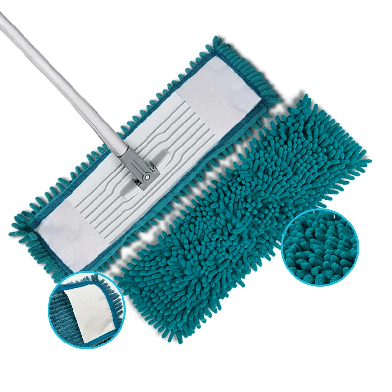 Customizable Chenille mop replacement head for household cleaning microfiber flat mop replacement head Chenille floor mop