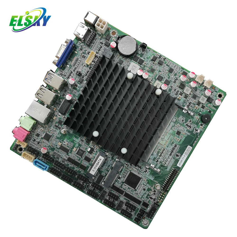 ELSKY M415F DDR4 Memory MSATA SSD wifi fanless motherboard motherboard with Intel Celeron J4125 Processor