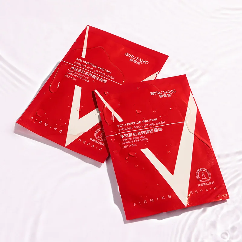 Reduce Double Chin Hydrogel Fabric V Line Shape Lifting Slim Face Mask Line Slimming Up Cheek Mask Facial Mask