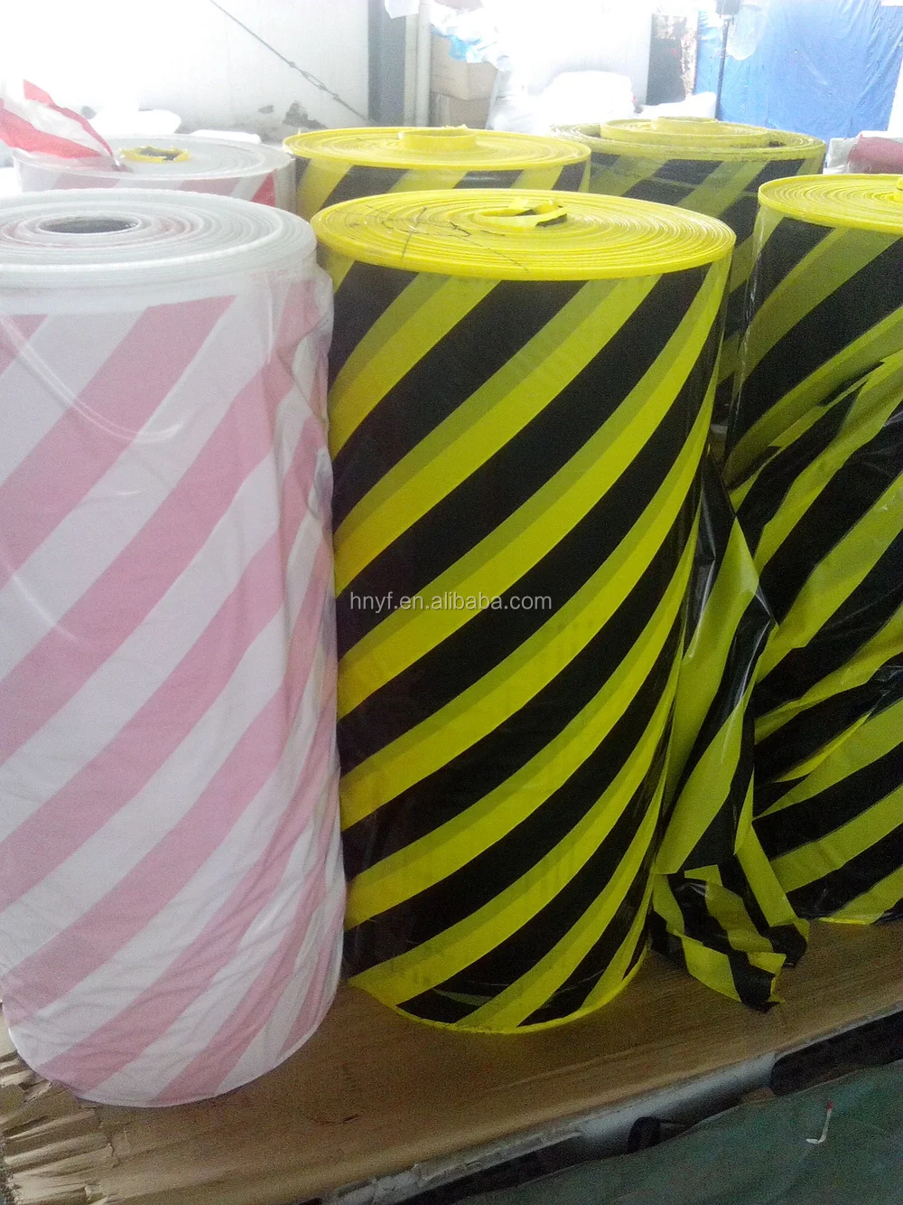 Warning Tape 80mic White Underground LDPE 300m Supplier Marking Black and Yellow Color Printable China Factory
