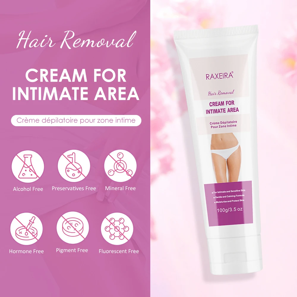Private Label Sensitive Skin Hair Removal Cream Painless Remover Depilatory Cream Organic Hair Removal Cream For Women