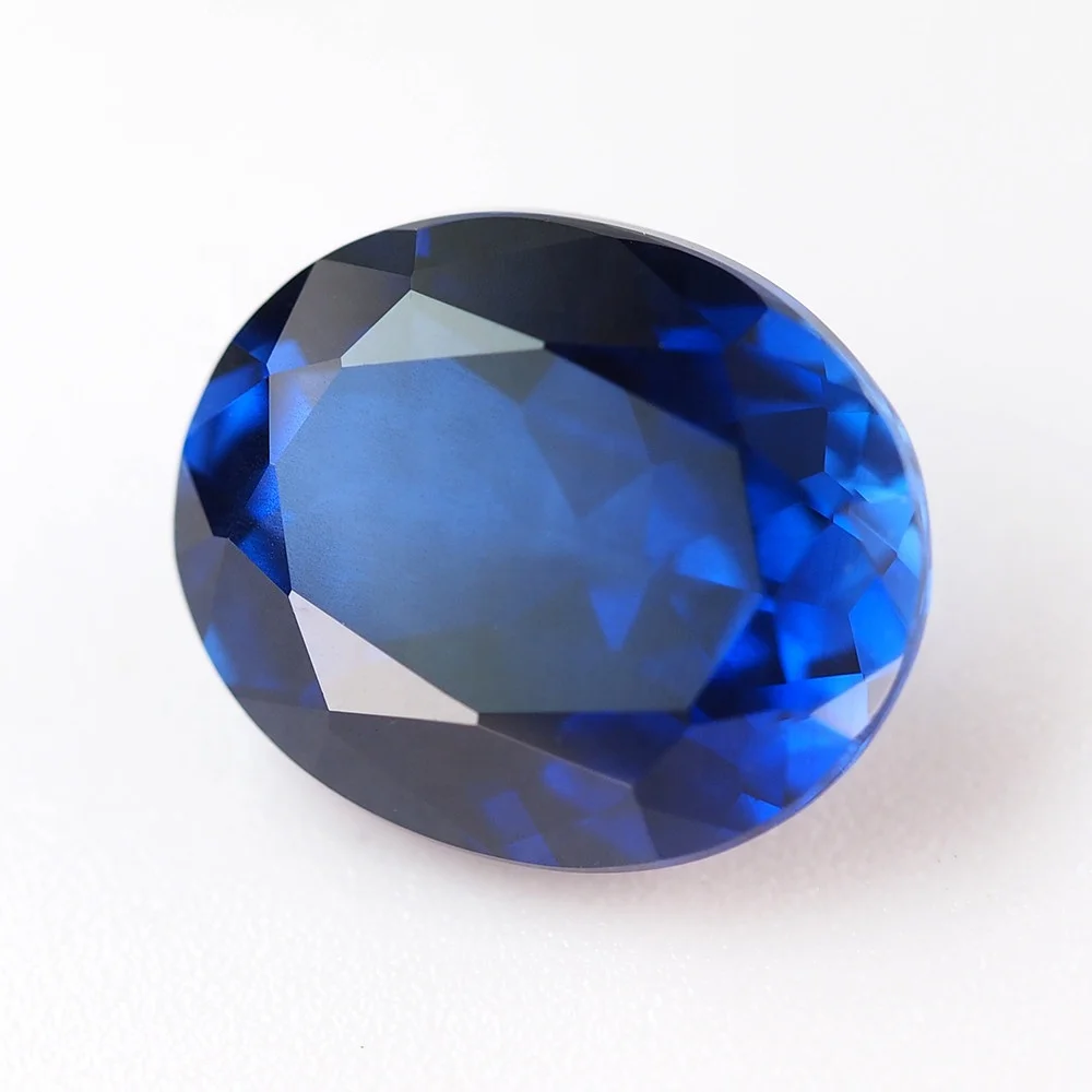 factory price lab created loose blue sapphire synthetic spinel gem