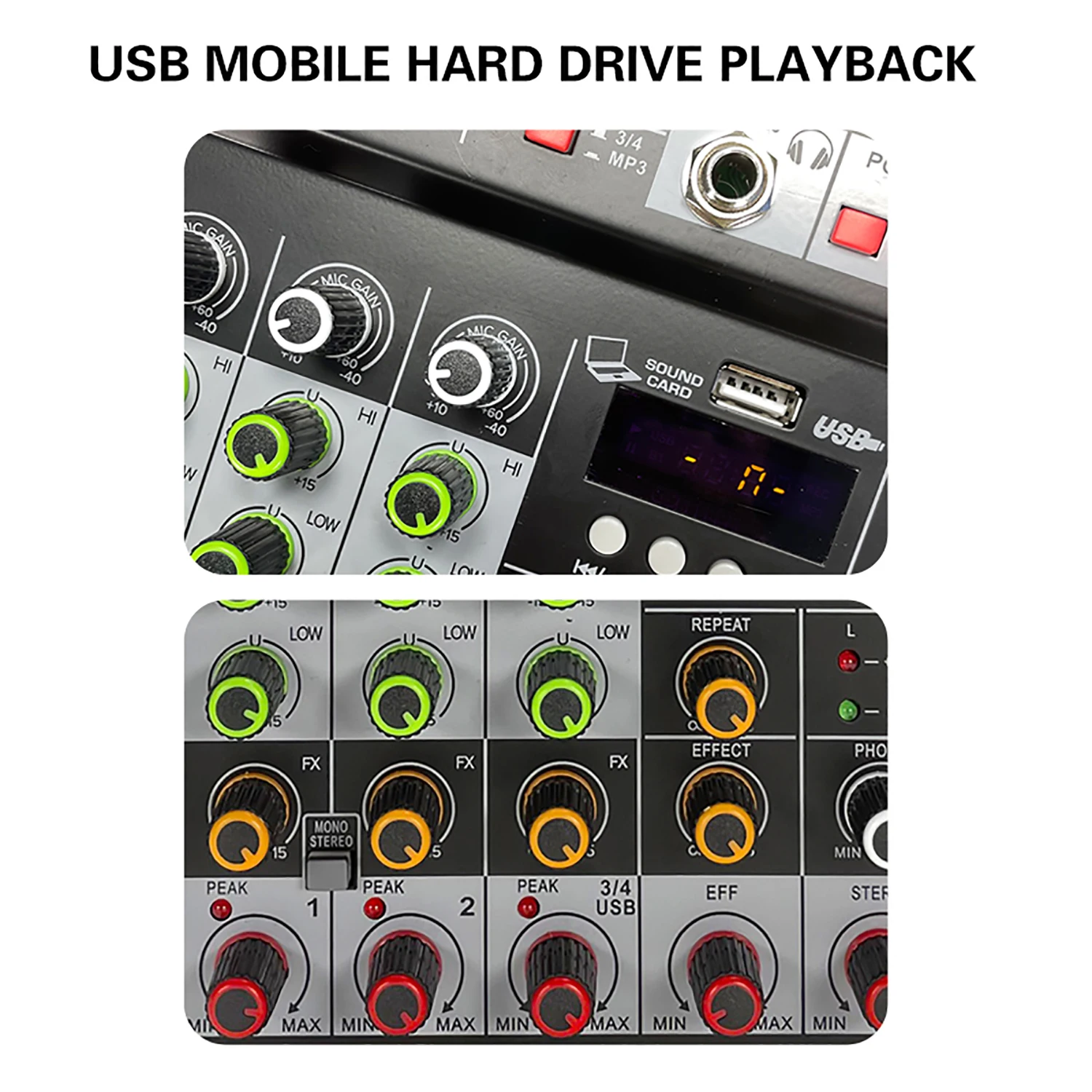 PM4 factory direct selling small party mini 2 channels with BT USB audio mixer system