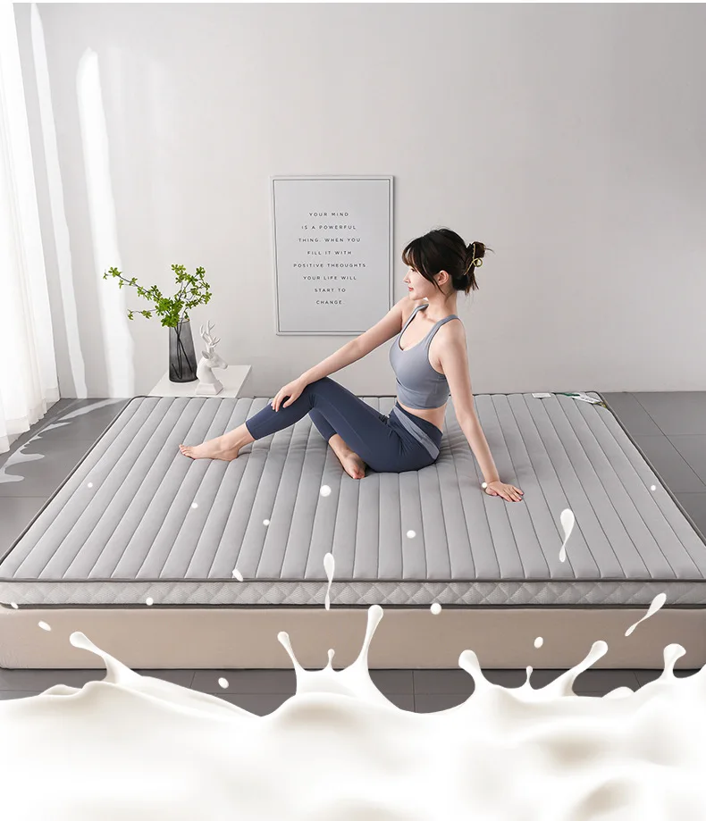 Wholesale Natural Organic Latex Mattress Full Size Thicken Latex Mattress Japanese Floor Mattress for Bedroom Student Dormitory