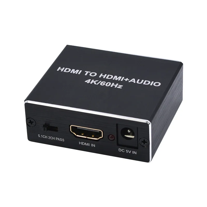 
 HDMI аудио в HDMI + оптический SPDIF + 3,5 мм AUX Стерео 4K/60 Гц адаптер преобразователь  