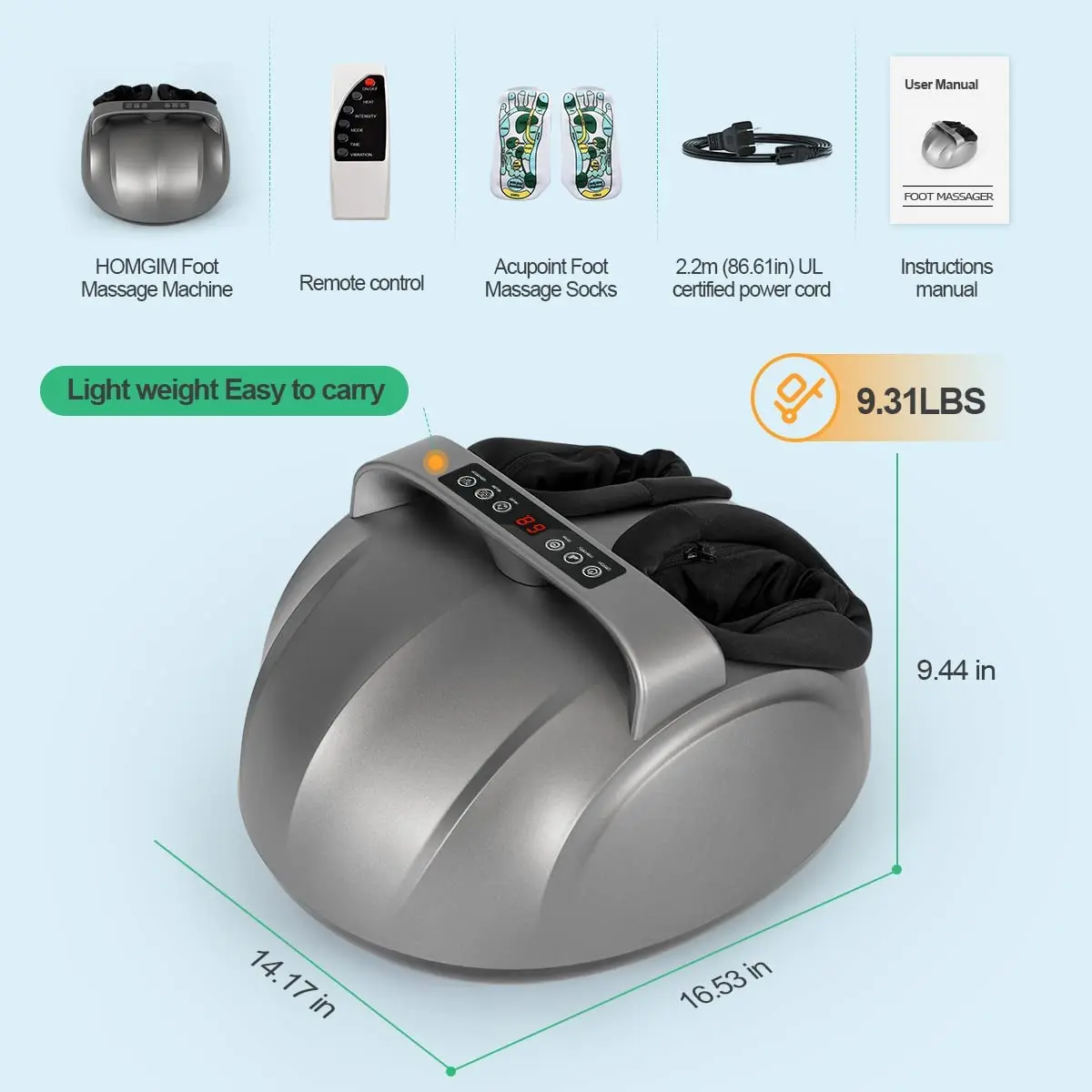 2024 Hot Selling Factory Outlet Shiatsu Roller Vibrating Foot Leg and Calf Massager Machine With Heating