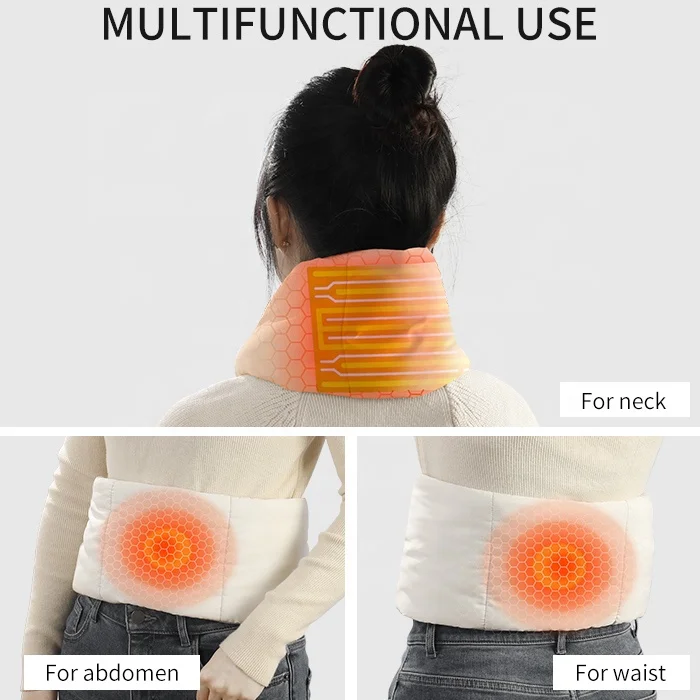 Anjuny Winter Scarf Heating Pads Neck Warmer New Trend Smart Intelligent USB Heat Plush Cotton for Girls