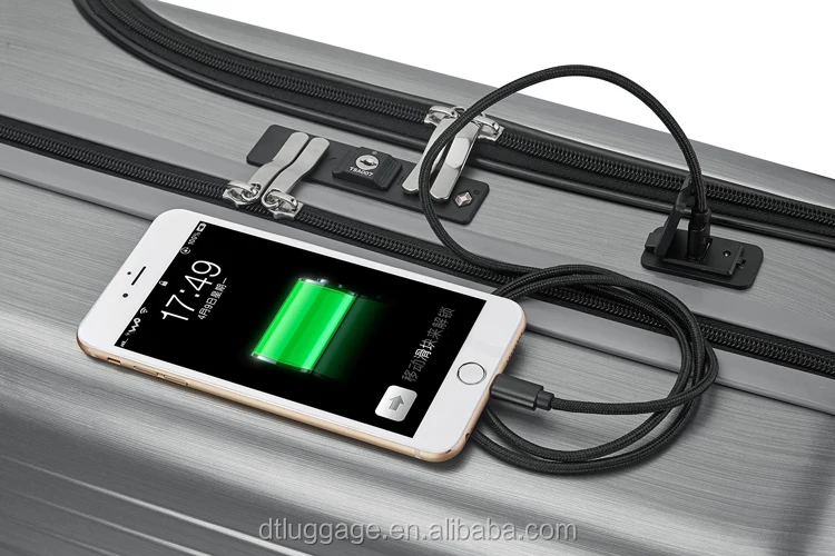  2019 дизайнерский чемодан с USB-портом для зарядки дорожная сумка ПК умный передним