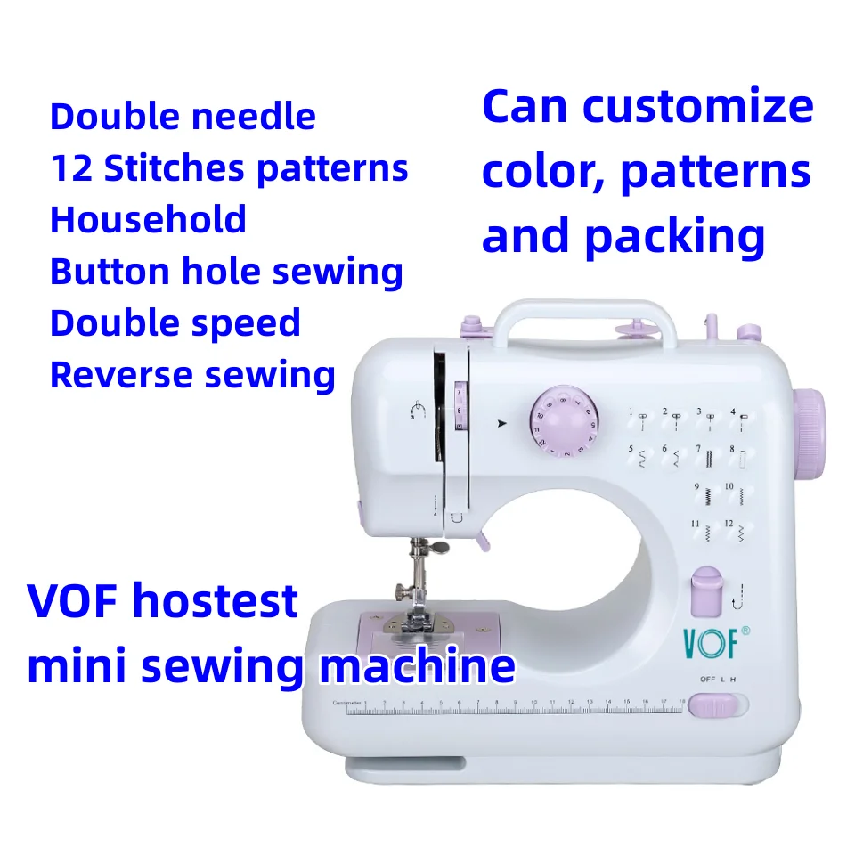 VOF factory Бытовая мини Портативная электрическая FHSM-505L швейная машина maquina de coser заводская цена