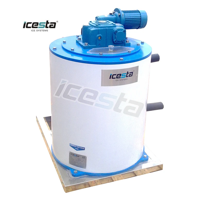 Icesta 1t 2t 3t 5t 10t 15t 20t 30t fresh water seawater flake ice machine evaporator for ice generator set