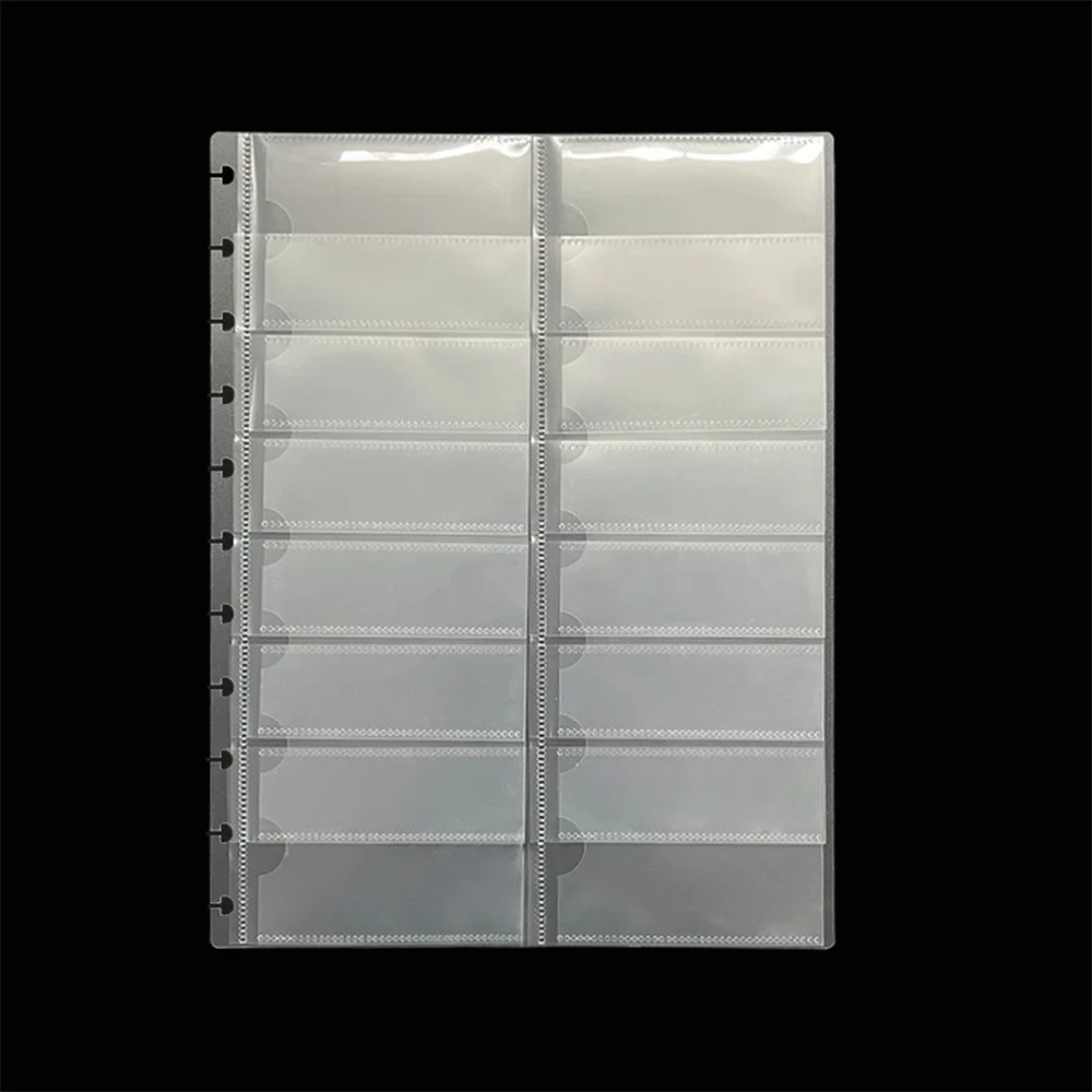 Card storage bag A4 transparent polypropylene adhesive pocket 11 holes plastic PP  leaf folder
