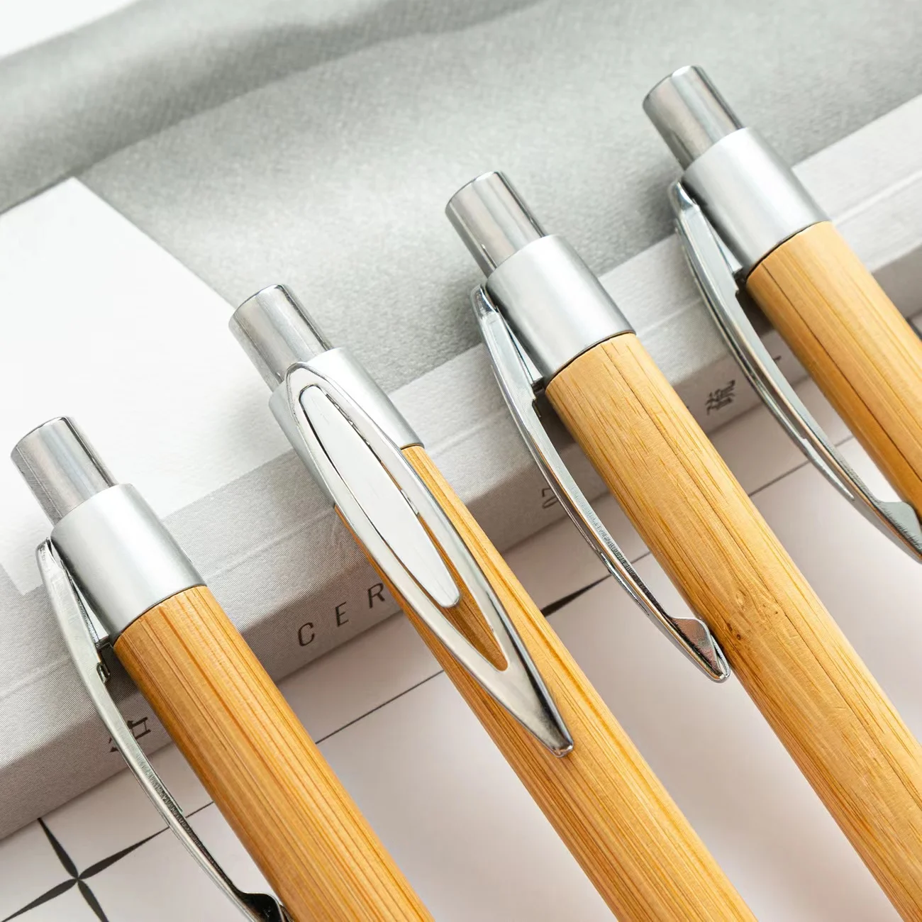 Eco Friendly Wood Bamboo Ball Pen With Custom Logo Printing Promo Pen