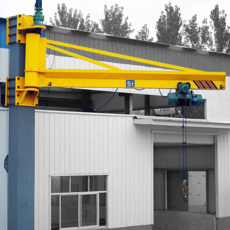 SGY High quality 1 ton 2 ton 3 ton 5 ton 10 ton column portable workshop floor cantilever arm jib crane with hoist for sale