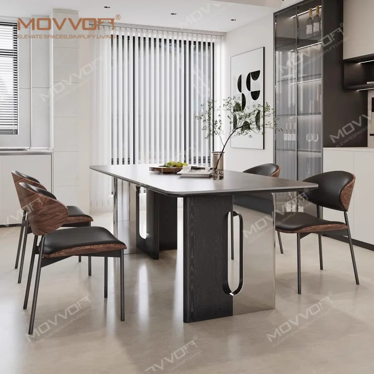 Italian Luxury Saddle- Leather Desk with Minimalist Modern Design Convertible Contemporary Style