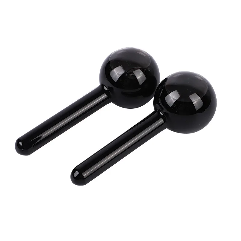 Черный Белый Уход за кожей лица вокруг массажный волшебный стеклянный шар для льда