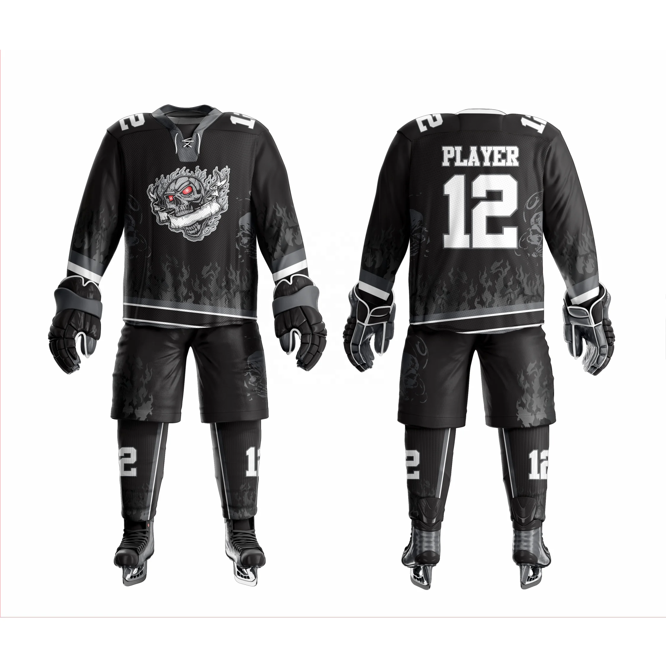 Ice Hockey Uniform Best Quality Pakistan Made Plain Men Ice Hockey Jersey Comfortable Stylish Men Ice Hockey Uniform