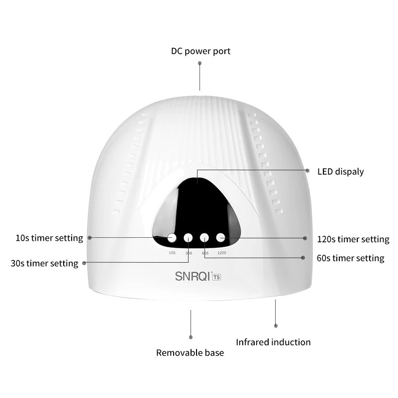 Nail Equipments UV LED New Beauty Personal Care Nail Suppliers UV Smart Mini Lamp White 4 Timing Setting 48w