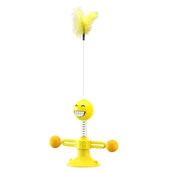 Turntable Teasing Interactive Cat Toys Self-Playing Wand Teaser Ball Toy Scratcher for Indoor