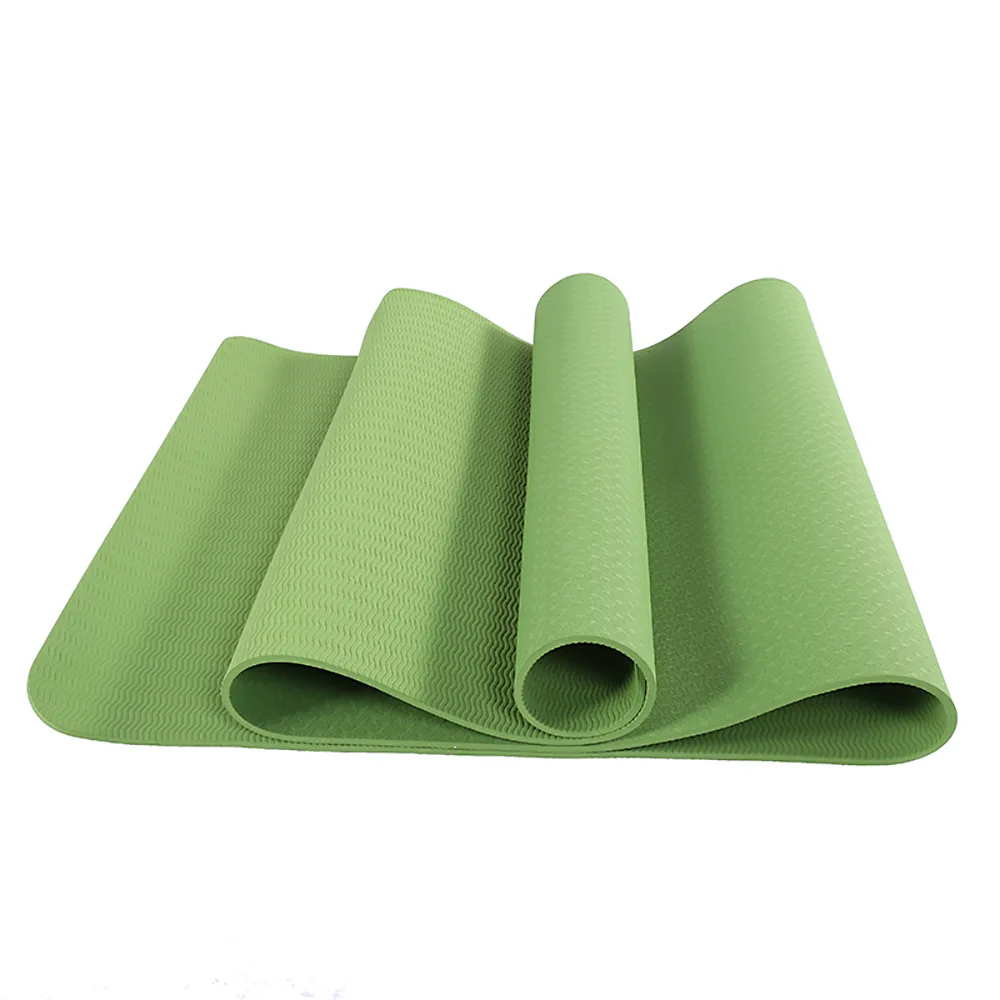 Cheap Wholesale Eco Friendly Exercise Gym Yoga Mat Set 6mm Tpe Nbr Eva Custom Print Fitness Gymnastics Mat With Logo 8mm