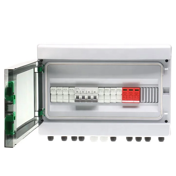 Factory  Waterproof IP65 Solar DC Combiner Box 2 4 5 6 8 10 12 16 24 Ways String PV Box