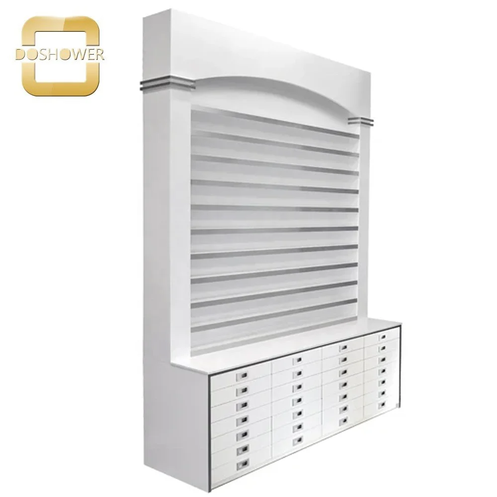 Customized Nail Polish Display Shelf Package Of Customized Polish & Powder Organizer For Polish Powder Display Cabinet Supplier