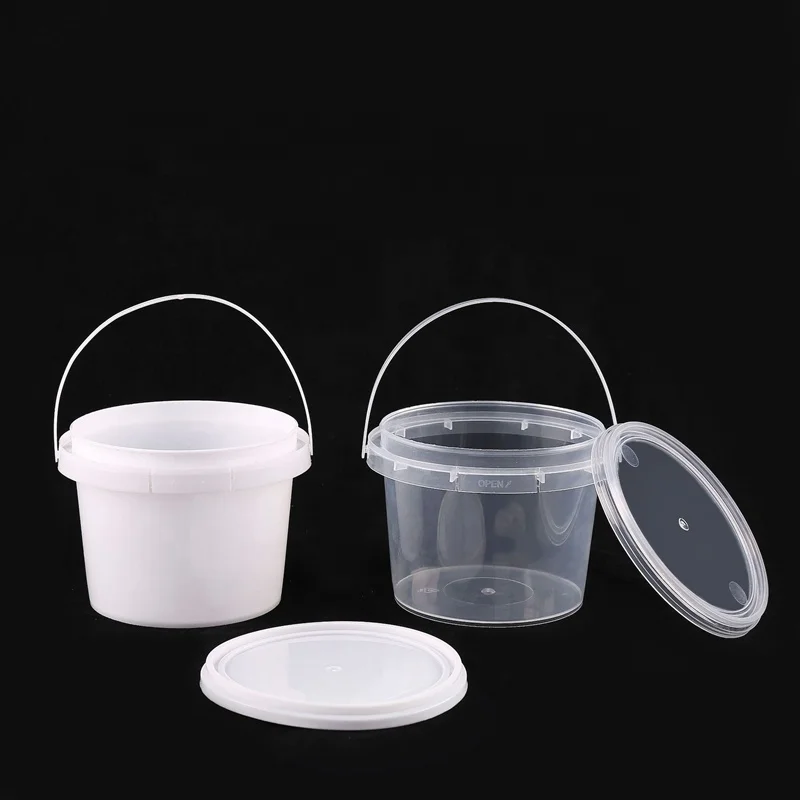 300ml plastic bucket take away boba bubble tea plastic cup with handle