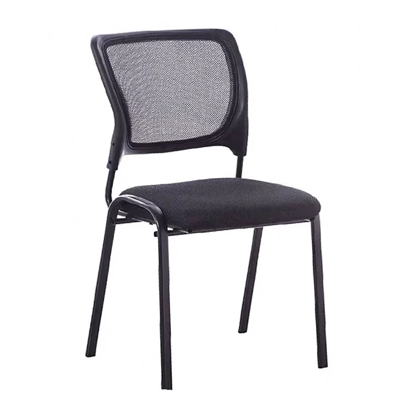 Wholesale cheap mesh metal base armless training meeting room plastic stackable chair