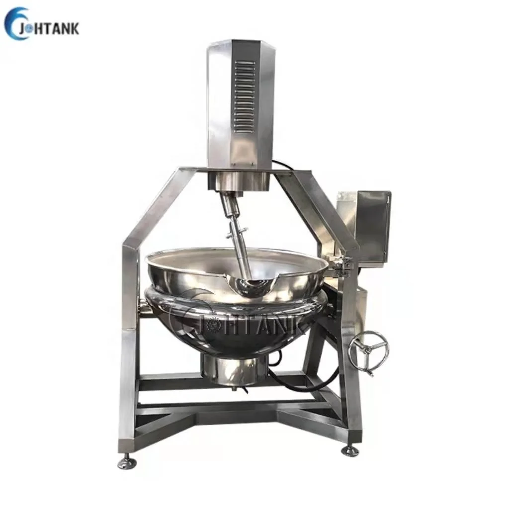 Jam Tomato Pizza Sauce Cooking pot with mixer COmmercial  500L Capacity  Automatic Tilting Stirrable Jacketed kettle