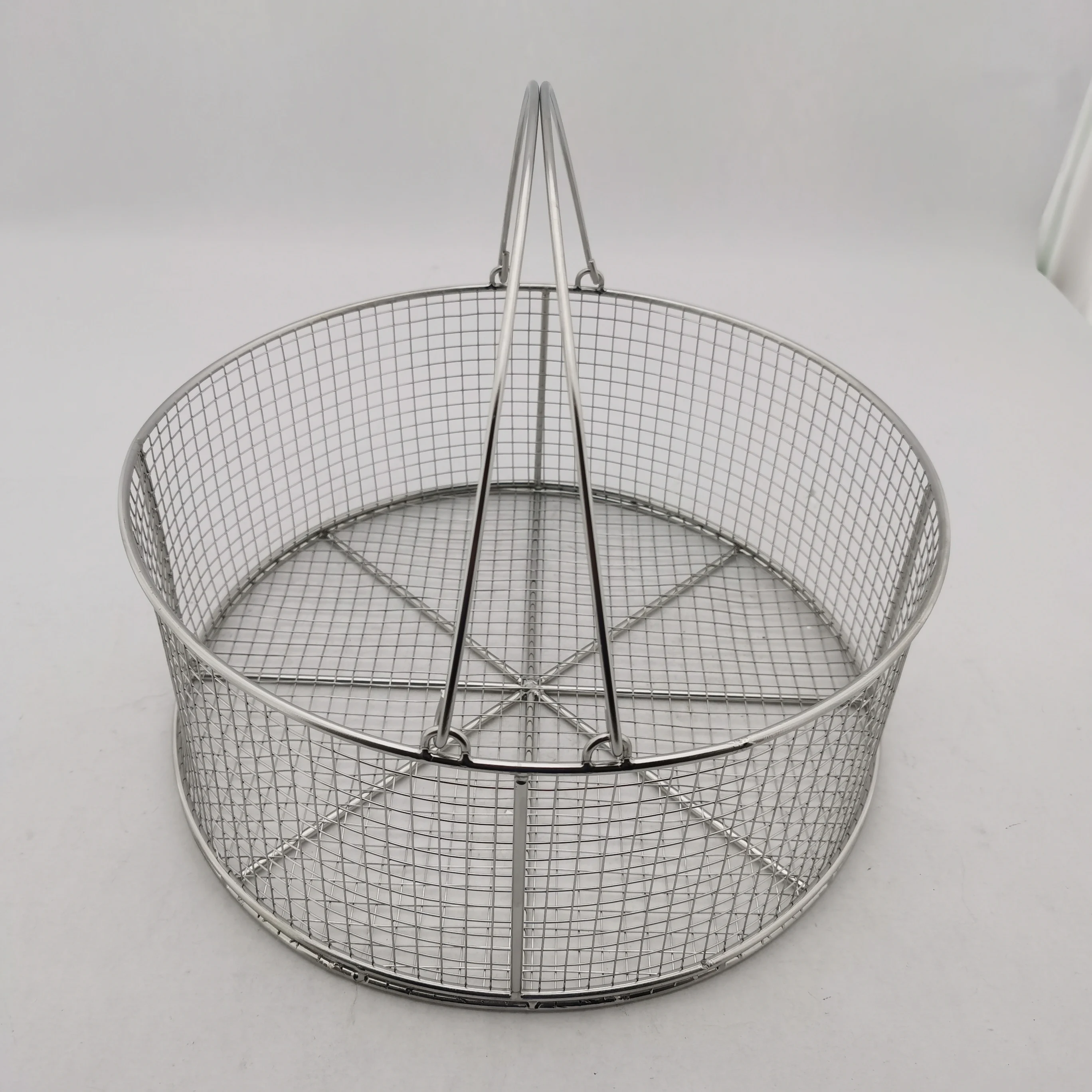 Kitchen Serving Tool French Chips, Fries, Onion Rings Square Round Stainless Steel Non-stick Fry Basket