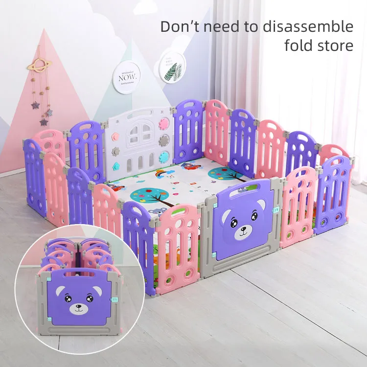 Kindergarten Durable Multifunctional Indoor Foldable Safety Fence Playpen For Kids Children