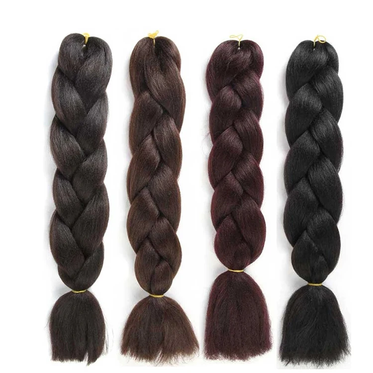 
Ombre Jumbo 24inch 100g Solid Color Braid Hair Afro Kinky Expression Synthetic Hair Braids Braiding Extensions 