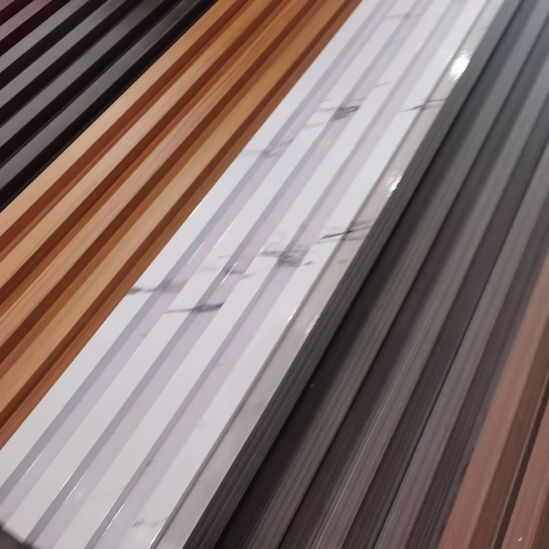 Pvc wpc wall panels interior decoration fluted wall panel wpc great wall panel Wood Plastic Composite building materials