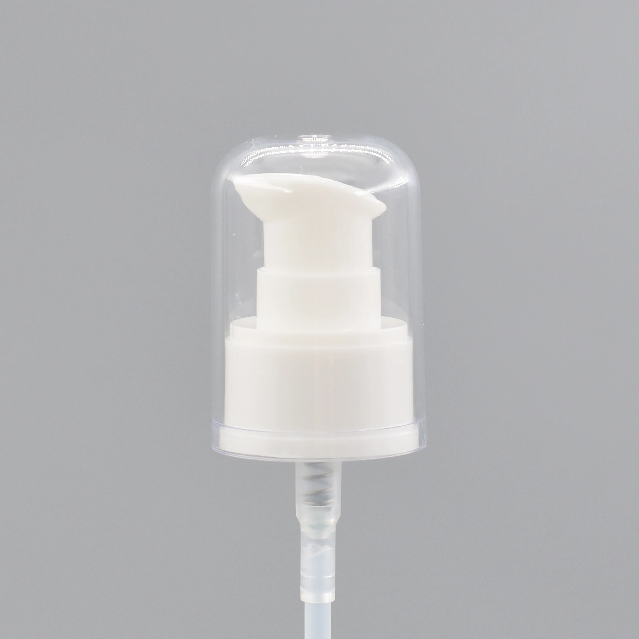 wholesale  OEM Colorful Cosmetic AS or PP Full Cover Plastic white smooth serum cream lotion 24/410 Treatment pump for bottles