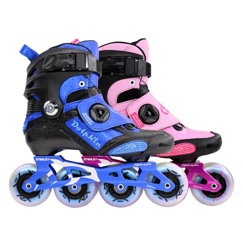Wholesale custom professional carbon fiber inline speed skates children free roller speed inline skates