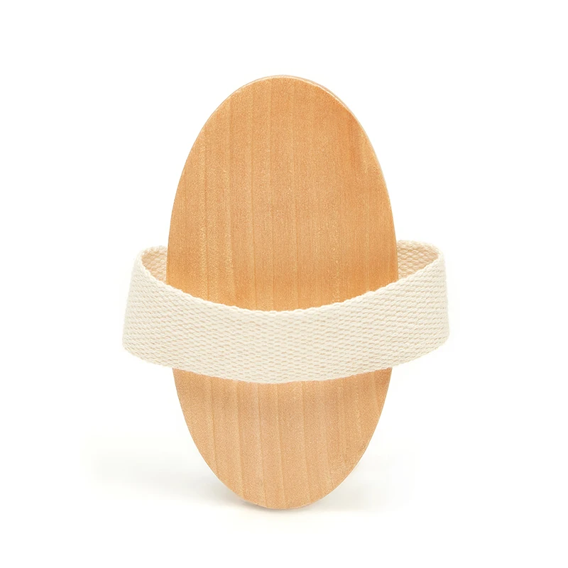 Custom Logo Wood  bamboo massage Wet and Dry Skin bath body brush Body Scrub round Boar Bristle body brush