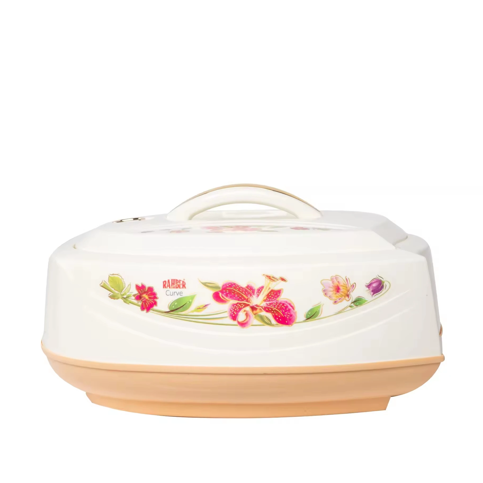 Manufacturer of High-Quality Color Casserole Stainless Steel Food Warmer Hotpot Curve Large - White