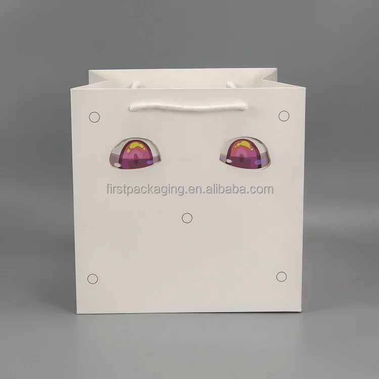 Cartoon Design Paper Gift Bags with Handles for Parties Promotional Items