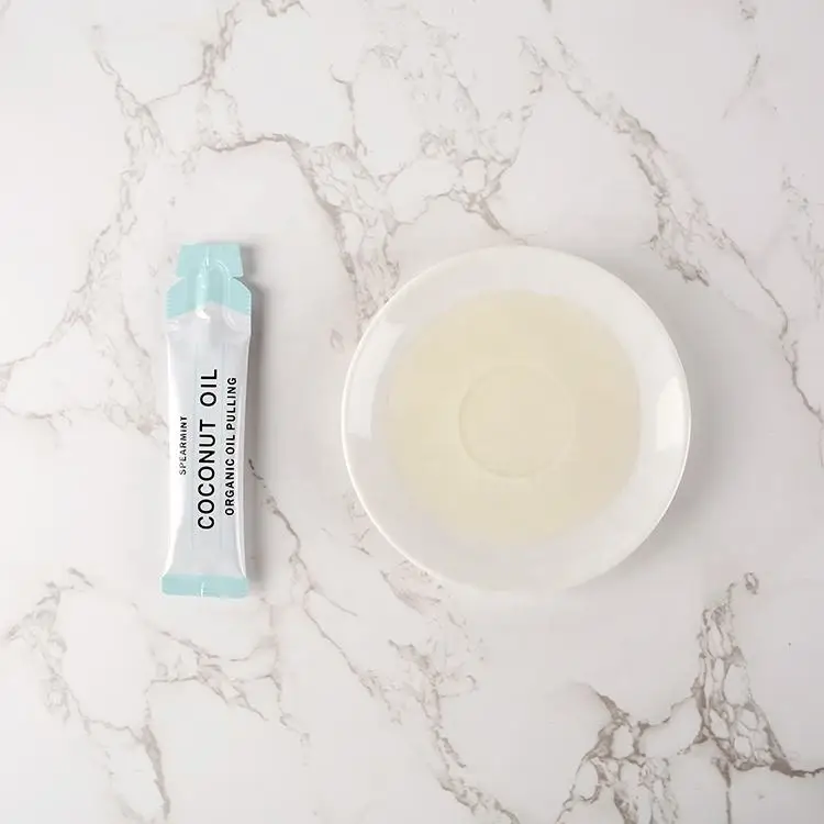 10ml Natural Teeth Whitening Products Mouthwash Packet Oil Pulling Sachet Spearmint Coconut Oil Organic Oil Pulling Mouthwash