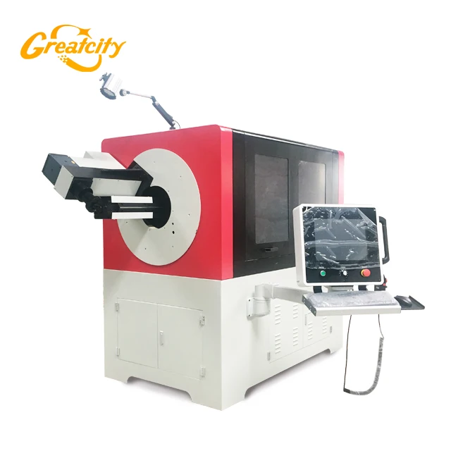 Customized Wire-turning or Head-turning Dia.3-8mm automatic CNC servo 3d steel wire forming machine