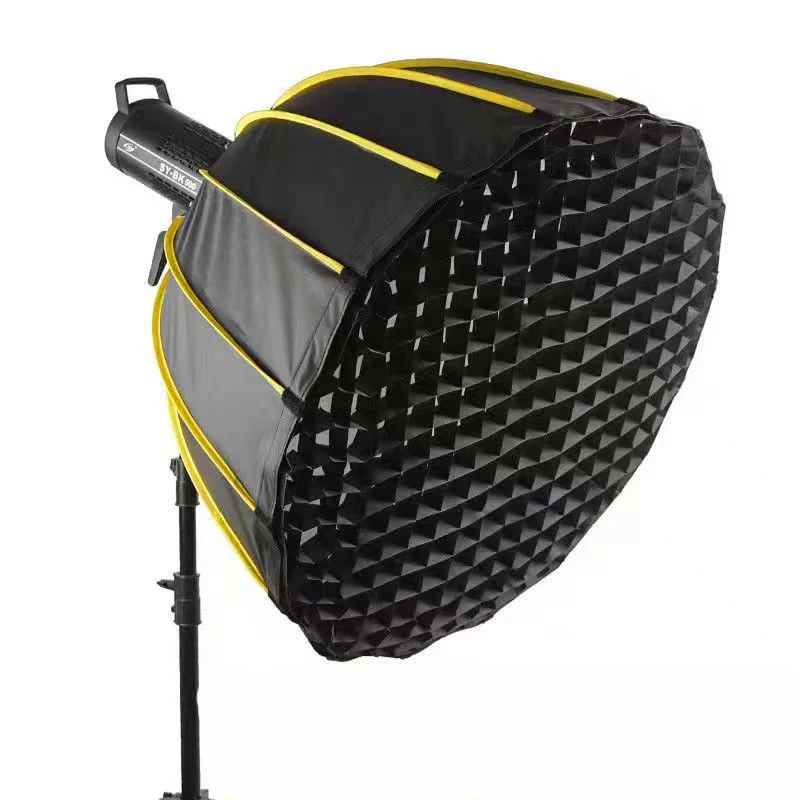 Professional Deep Parabolic Quick Loading Metal Bowens Mount 70/90/120cm Soft Light Box with Grid Cover for Photography