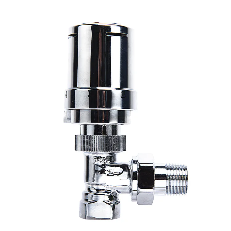 House Using Chrome Plated Thread Thermostatic Radiator Valve For Floor Heating System