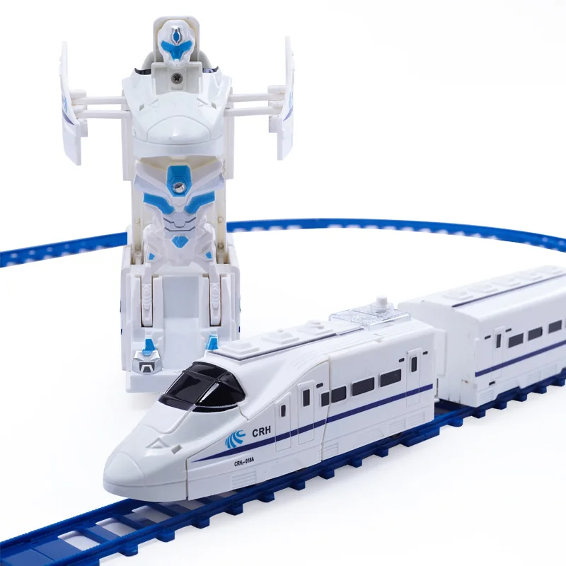High speed train toy train set electric transform high rail car toy