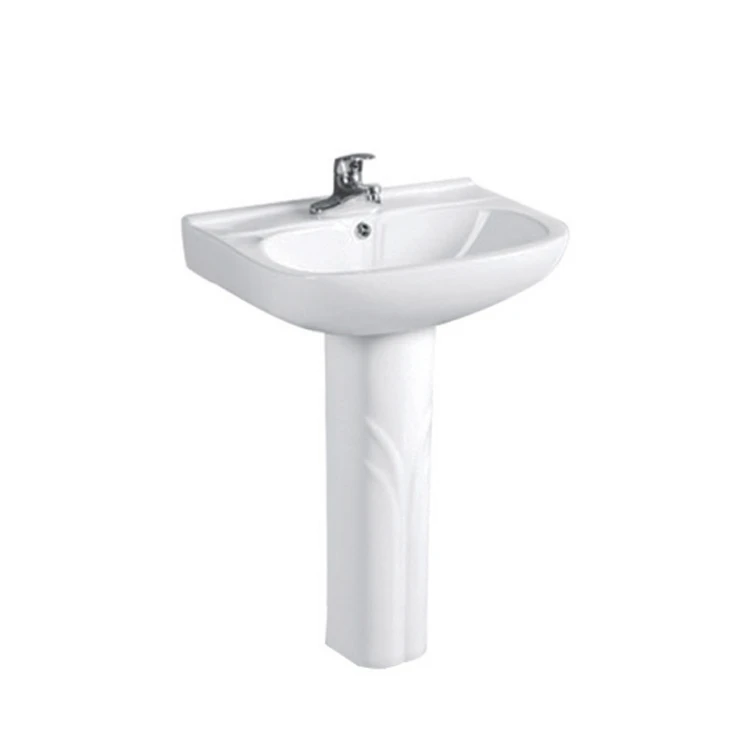 LANDOO fregadero Cheap Bathroom Ceramic Floor Standing Hand Wash Pedestal Wash Basin