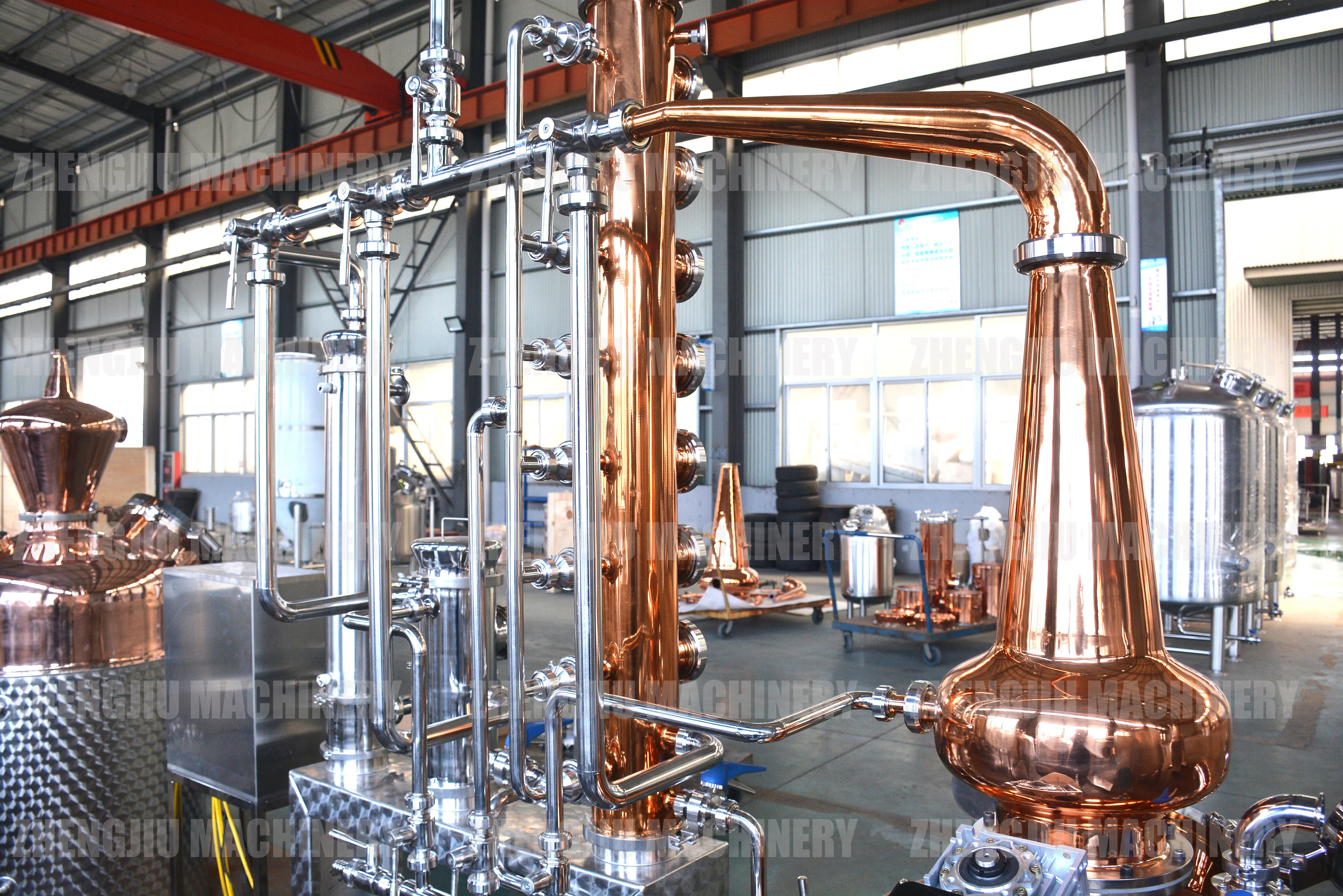 whiskey stills copper moonshine alcohol production equipment Hot sale ZJ factory distillery machinery
