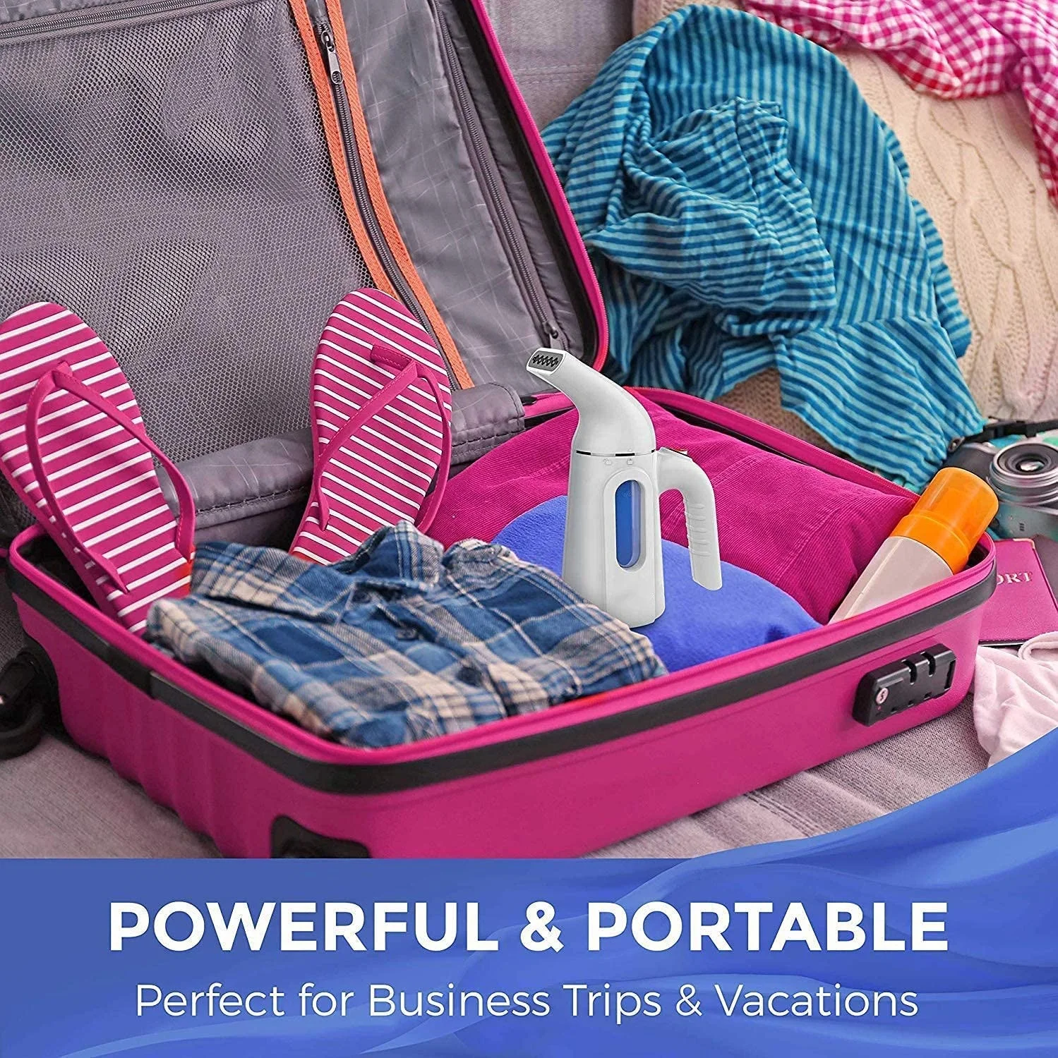 Portable Garment Wrinkle Remover for Travel and Home Use Handheld Steam Iron